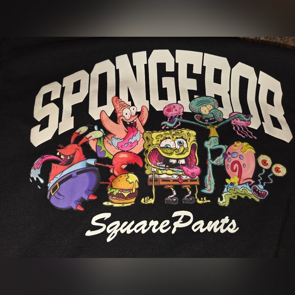 SpongeBob SquarePants Black Crewneck NWOT - Picture 2 of 3